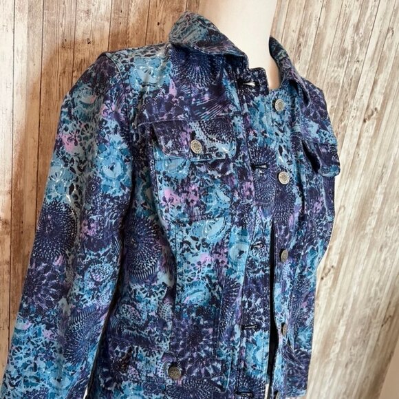 Christopher & Banks Blue and Purple Jacket size Small - Picture 2 of 4
